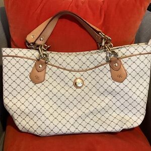 Rioni Beige and Brown Patterned Tote